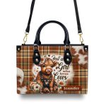 Just A Girl Who Loves Cows - Personalized Leather Handbag Sbha03