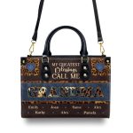 My Greatest Blessings Call Me Grandma/Nana - Personalized Leather Handbag Mb75B