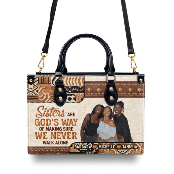 We Never Walk Alone - Personalized Leather Handbag