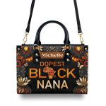 Dopest Black Nana/Grandma - Personalized Leather Handbag Mb64C