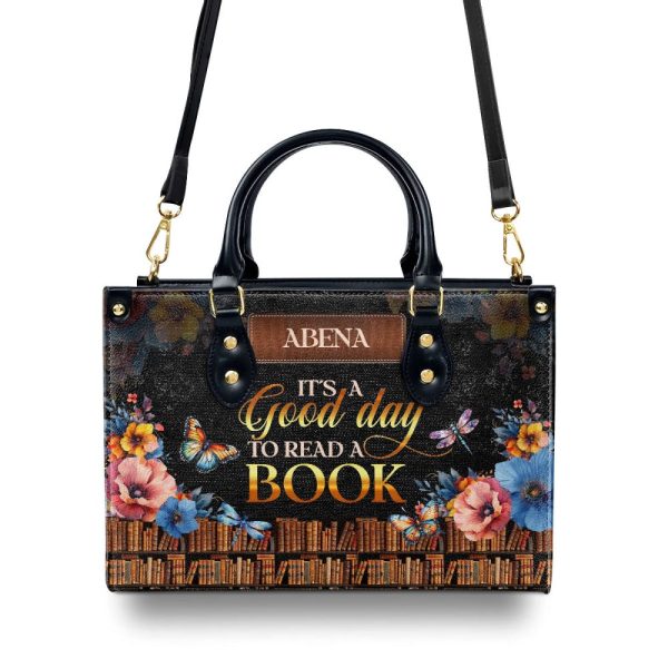It'S A Good Day To Read A Book - Personalized Leather Handbag Sblhblm964L