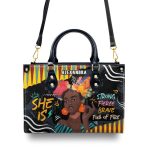 She Is - Personalized Leather Handbag