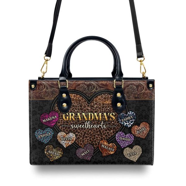 Grandma Sweetheart - Personalized Leather Handbag Sblhblm1439M