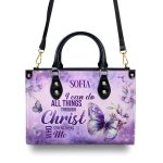 I Can Do All Things Through Christ Who Strengthens Me - Personalized Leather Handbag Sblhbtn01