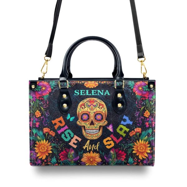 Rise And Slay - Personalized Leather Handbag Sblhbltu2774L