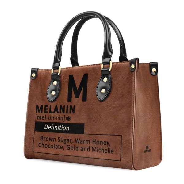 Black Girl & Melanin - Personalized Leather Handbag Mb29