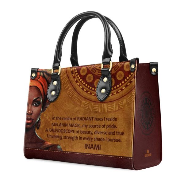 Kaleidoscope Of Beauty - Personalized Leather Handbag Sb01