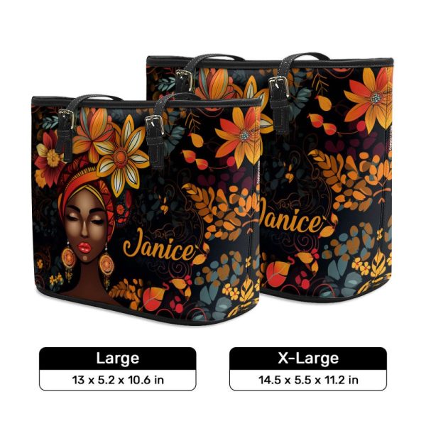 Radiant Roots - Personalized Leather Totebag