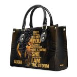 I Am The Storm - Personalized Leather Handbag Sb113