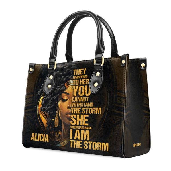 I Am The Storm - Personalized Leather Handbag Sb113