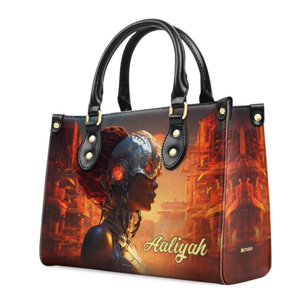 Afrofuturism03 - Personalized Leather Handbag Sb116