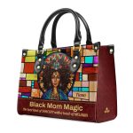 Black Mom Magic - Personalized Leather Handbag - Sb14