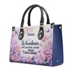Le Bonheur Est Parfois Caché Dans L’Inconnu - Personalized Leather Handbag Sb610