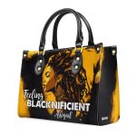 Feeling Blacknificient - Personalized Leather Handbag Stb11