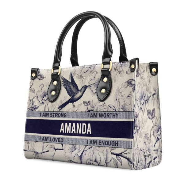 Humming Bird - Four Seasons - Personalized Leather Handbag Stb121