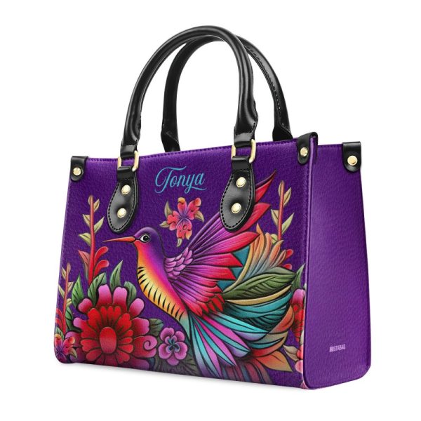 Humming Bird - Personalized Leather Handbag - Stb141