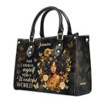 I Think To Myself What A Wonderful World - Personalized Leather Handbag Stb20