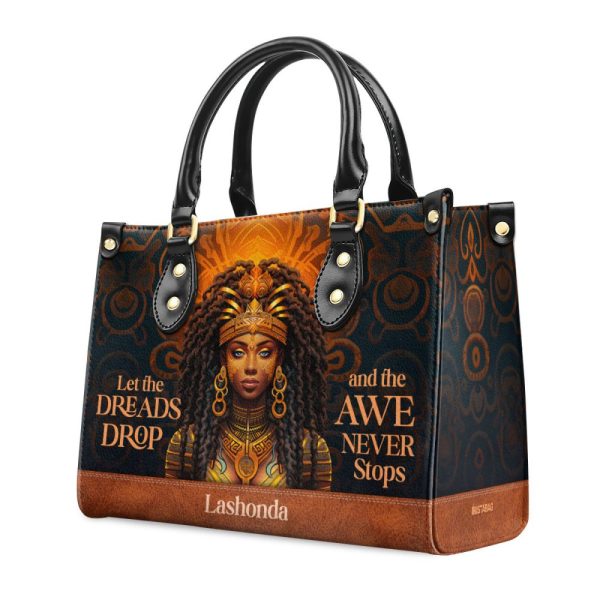 Let The Dreads Drop - Personalized Leather Handbag Stb40