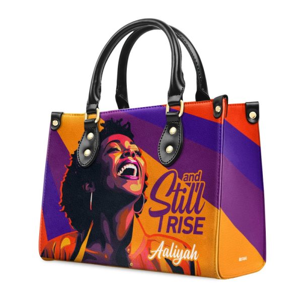 And Still I Rise - Personalized Leather Handbag Stb49B