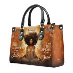 I Am The Master Of My Fate - Personalized Leather Handbag Stb56