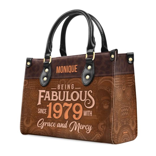 Being Fabulous - Personalized Leather Handbag Stb59