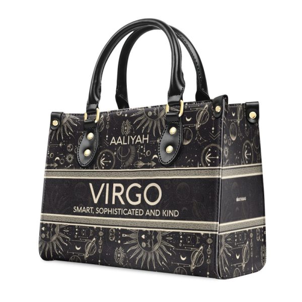 Zodiac Signs - Personalized Leather Handbag Stb217