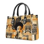 Black Origin Art - Personalized Leather Handbag Stb50