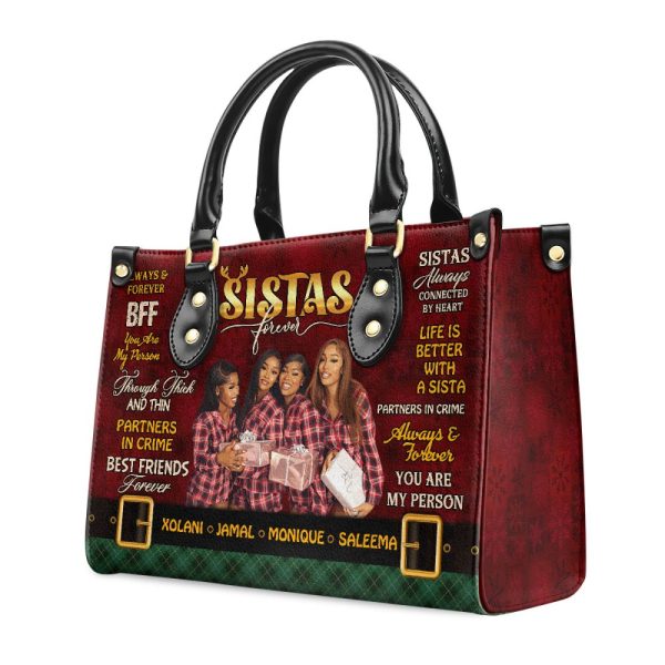 Sistas Forever - Personalized Leather Handbag