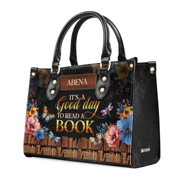It'S A Good Day To Read A Book - Personalized Leather Handbag Sblhblm964L