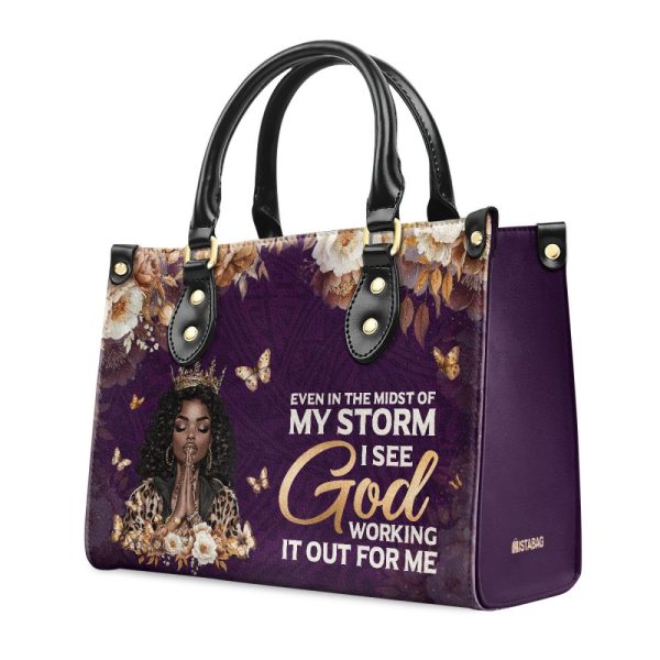 God Working It Out For Me - Personalized Leather Handbag