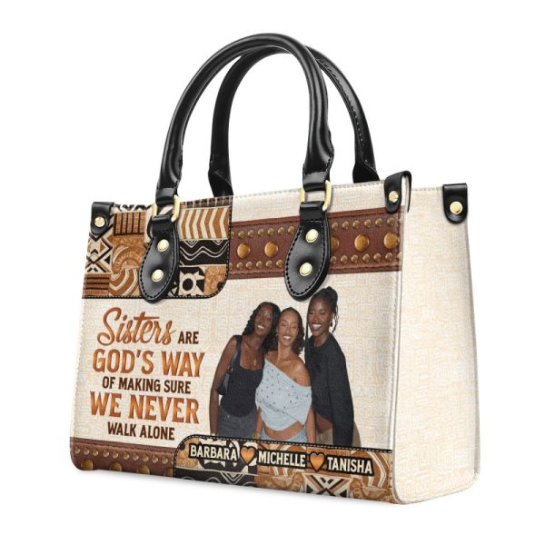 We Never Walk Alone - Personalized Leather Handbag