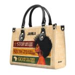 Stop And Study God'S Word - Personalized Leather Handbag Sblhblm1193L
