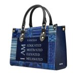 I Am - Jean Personalized Leather Handbag Sb28