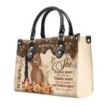 She Knows - Personalized Leather Handbag