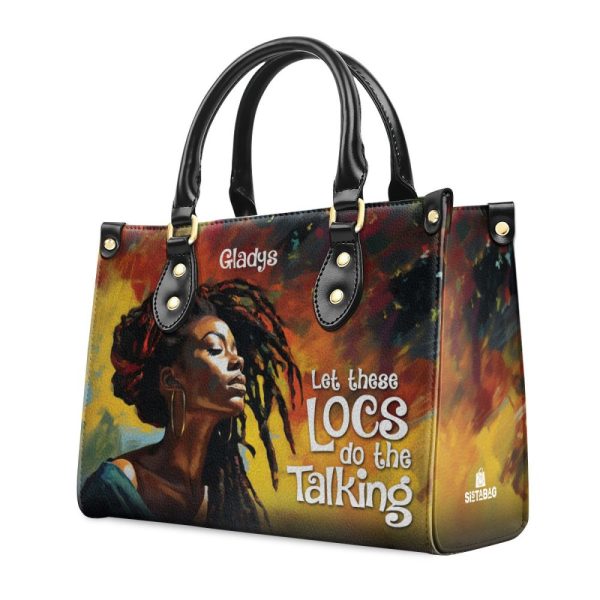 Let These Locs Do The Talking - Personalized Leather Handbag Stb07