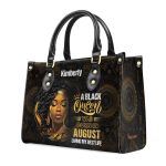 A Black Queen Living My Best Life - Personalized Leather Handbag