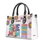 She Is Mom - Personalized Leather Handbag