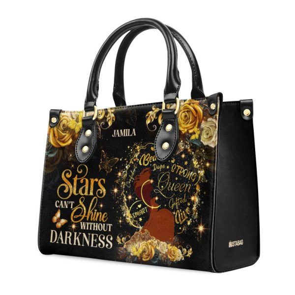 The Stars Can'T Shine Without Darkness - Personalized Leather Handbag Sblhblm1182L