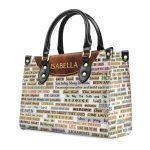 Faith Text - Personalized Leather Hand Bag Sblhbpt771T