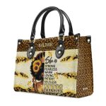 She Is Mom - Personalized Leather Handbag Sbhn01