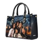 Sistas Forever - Personalized Leather Handbag Sblhbnum886L