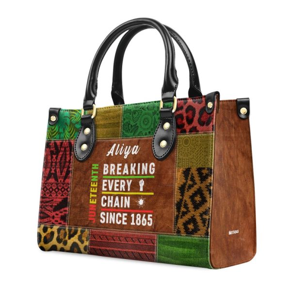 Juneteenth - Personalized Leather Hand Bag Sblhbha24