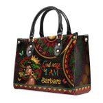 God Says I Am Black - Personalized Leather Handbag