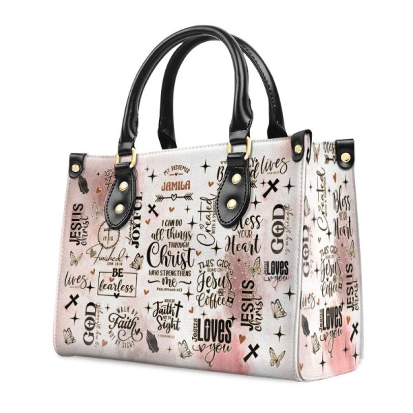 I Can Do All Things Through Christ Who Strengthens Me - Personalized Leather Handbag Sblhblm1207L