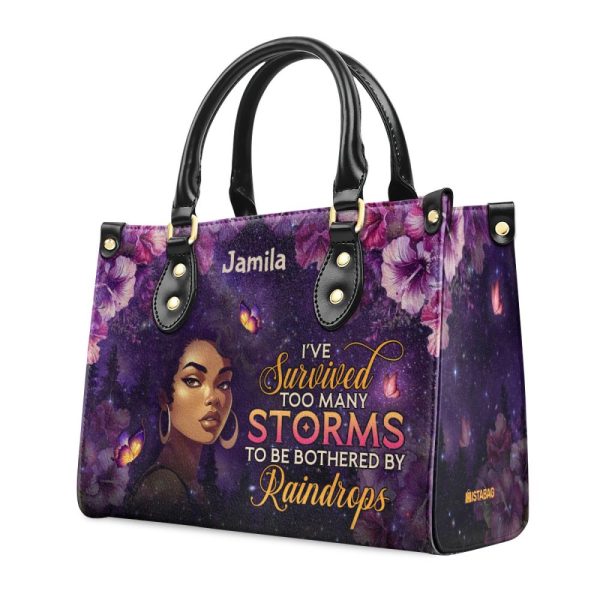 I'Ve Survived Too Many Storms - Personalized Leather Handbag