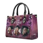 I Am A Child Of God - Personalized Leather Handbag Sblhbt83