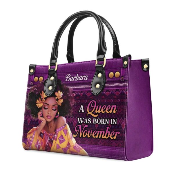 Black Queen - Personalized Leather Handbag