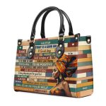 Today Is A Good Day - Personalized Purple Leather Handbag Stb175