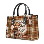 Just A Girl Who Loves Cows - Personalized Leather Handbag Sbha03