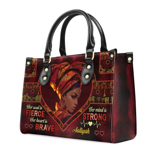 Her Soul Is Fierce - Personalized Leather Handbag